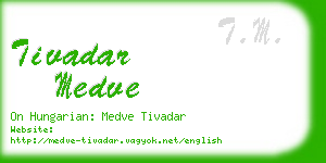 tivadar medve business card